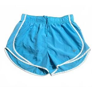 Nike Tempo Running Shorts Dri-fit Brief Lined Short Blue White Women's M